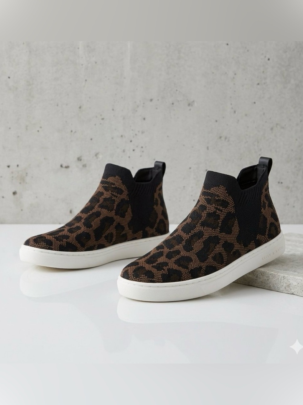 Kelly & Katie Leopard Print High Top Sneaker - Size 8